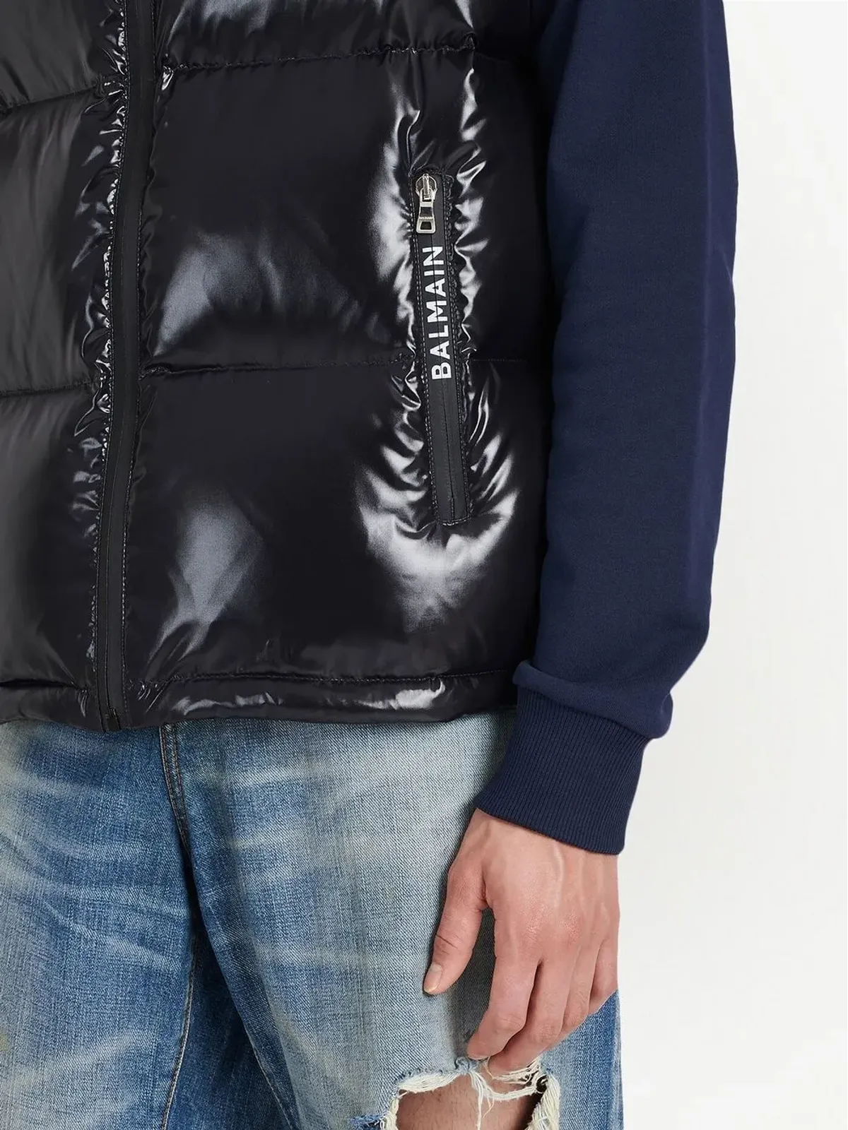 Balmain ダウンフード付きノースリーブジャケット - 画像5