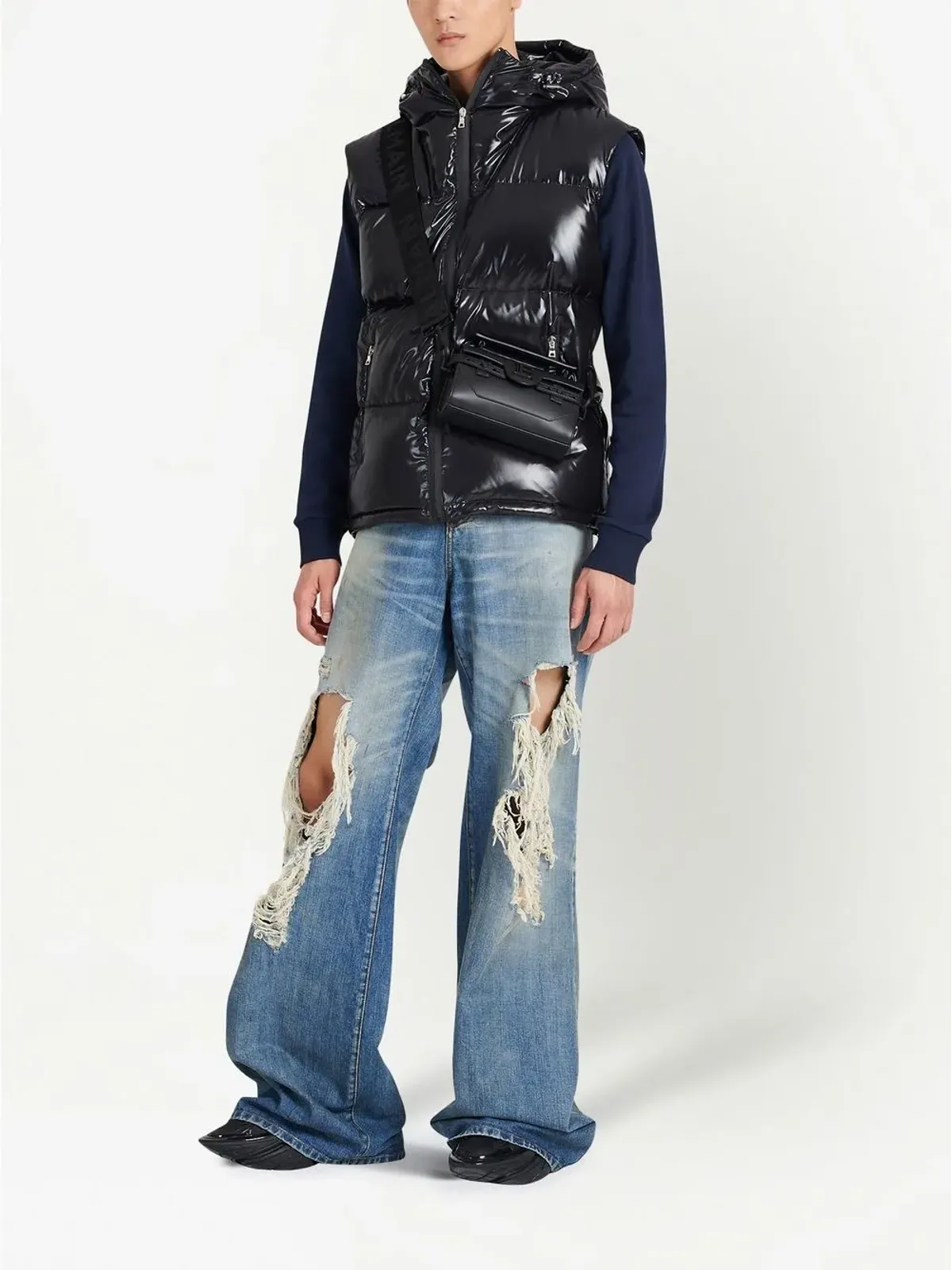Balmain ダウンフード付きノースリーブジャケット - 画像2
