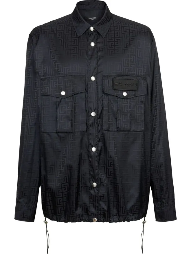 BALMAIN Balmain モノグラムボタンアップオーバーシャツの商品画像