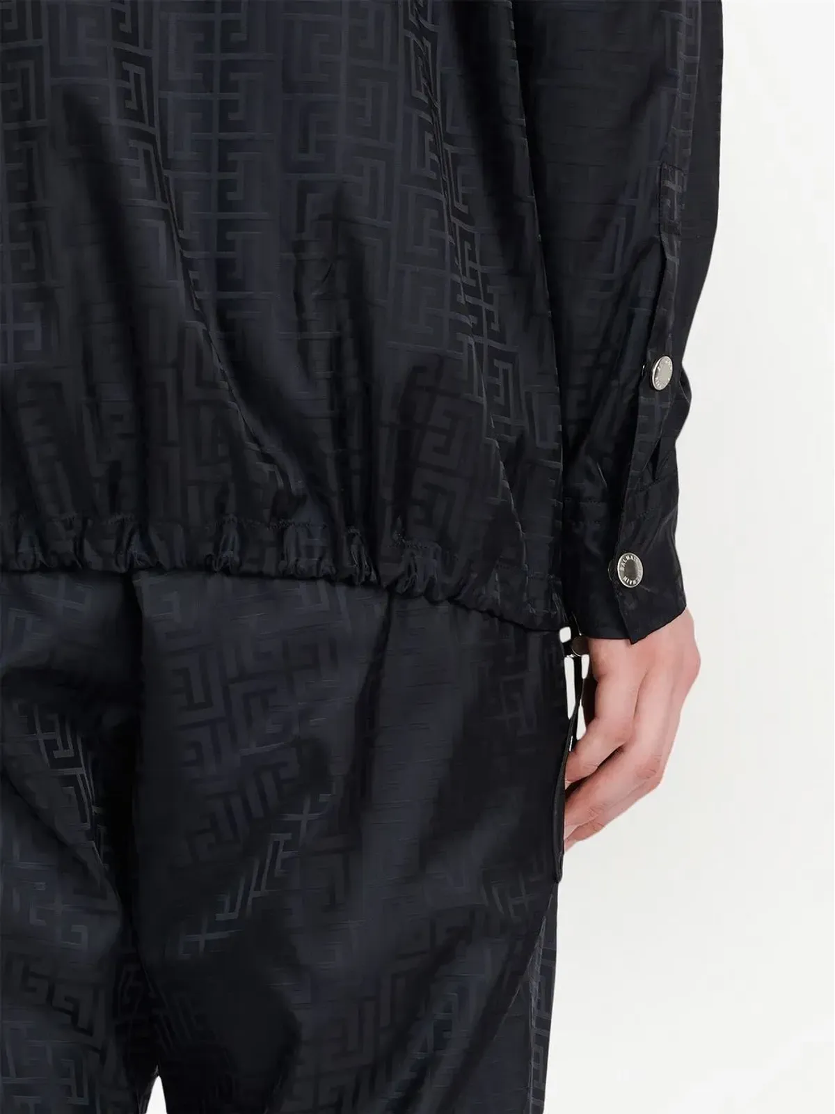 Balmain モノグラムボタンアップオーバーシャツ - 画像5