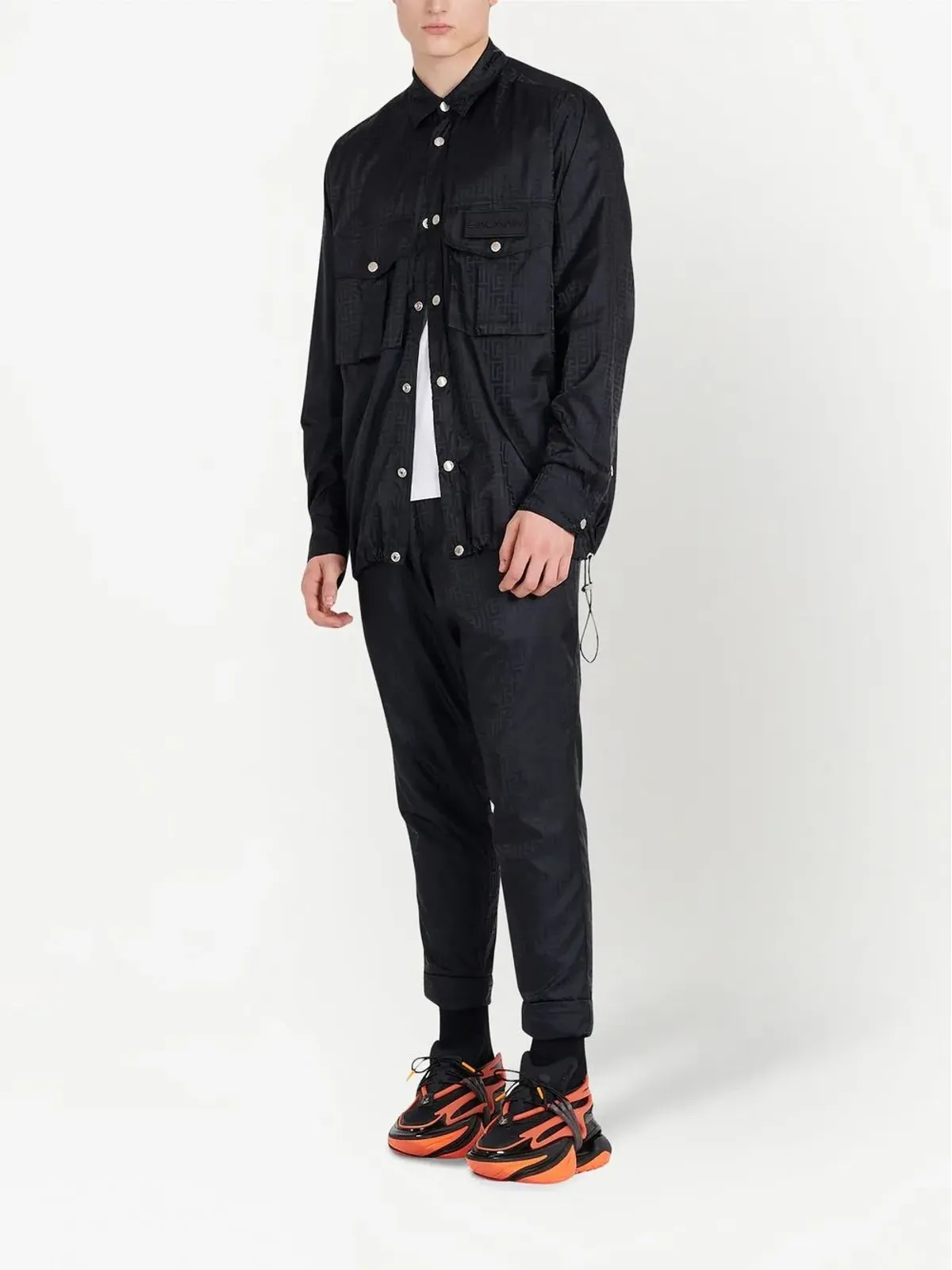 Balmain モノグラムボタンアップオーバーシャツ - 画像2
