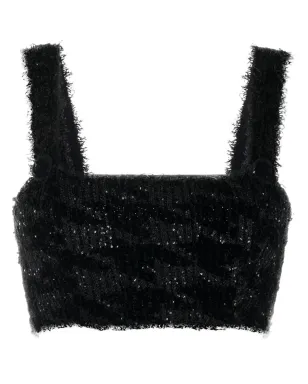 Balmain シークインニットクロップトップ - サムネイル1