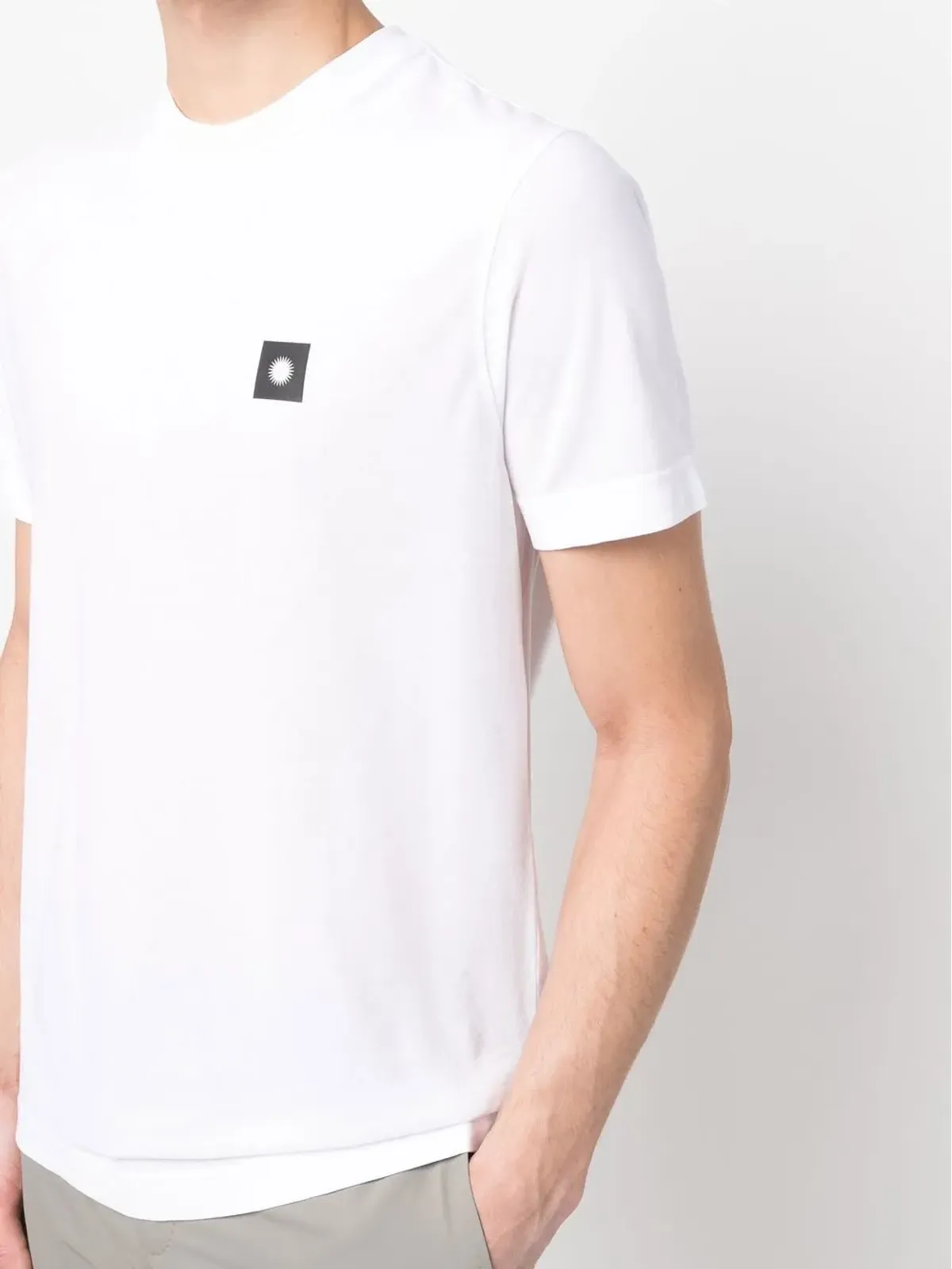 Zanone ロゴパッチ付きコットンTシャツ - 画像5