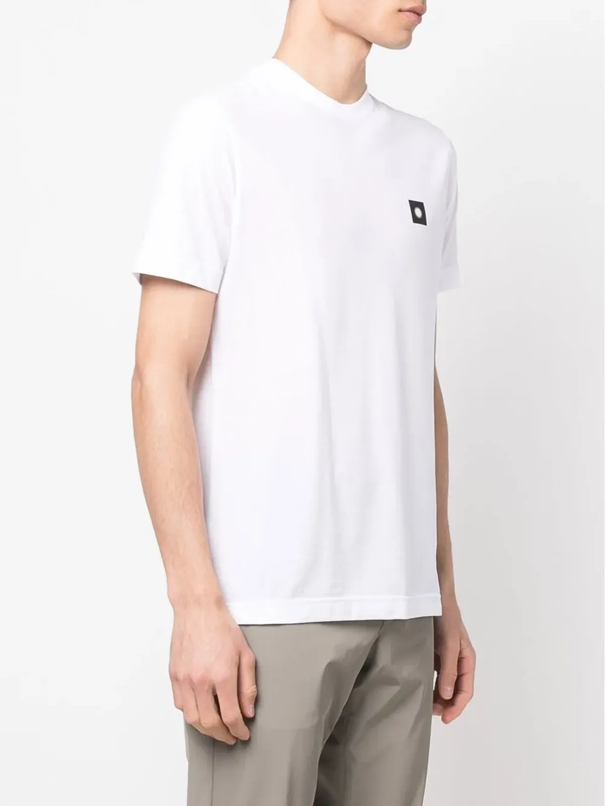 Zanone ロゴパッチ付きコットンTシャツ - 画像3