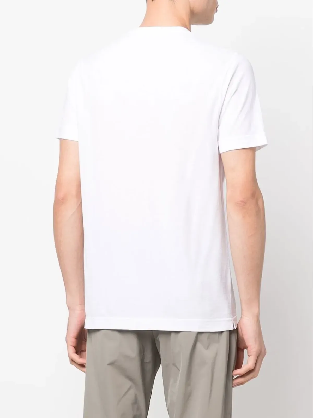 Zanone ロゴパッチ付きコットンTシャツ - 画像4