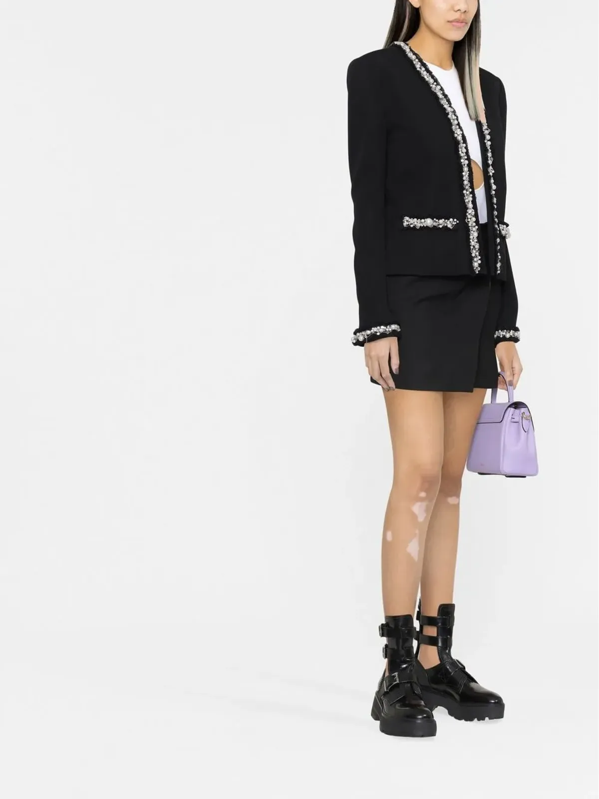 Balmain パールトリム オーバーサイズジャケット - 画像3