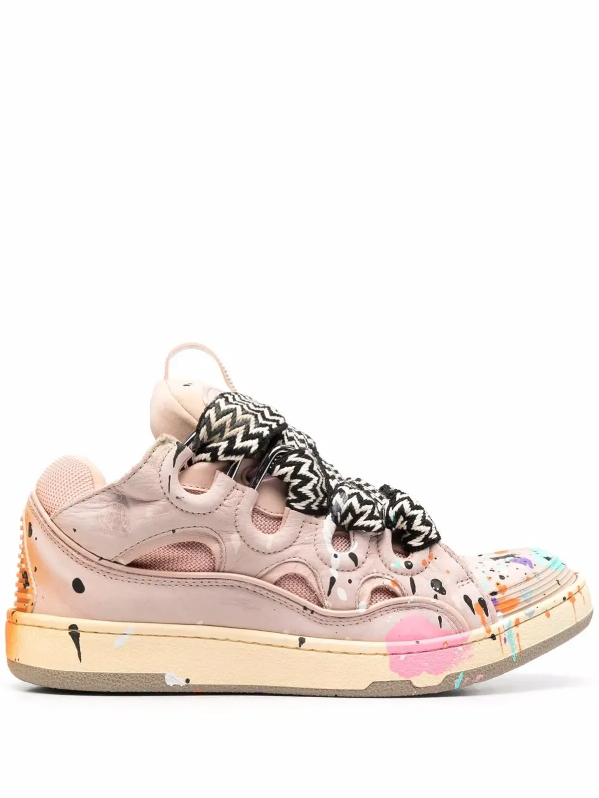 Lanvin ペイントスプラター ロー・トップスニーカー - ピンク - 画像1