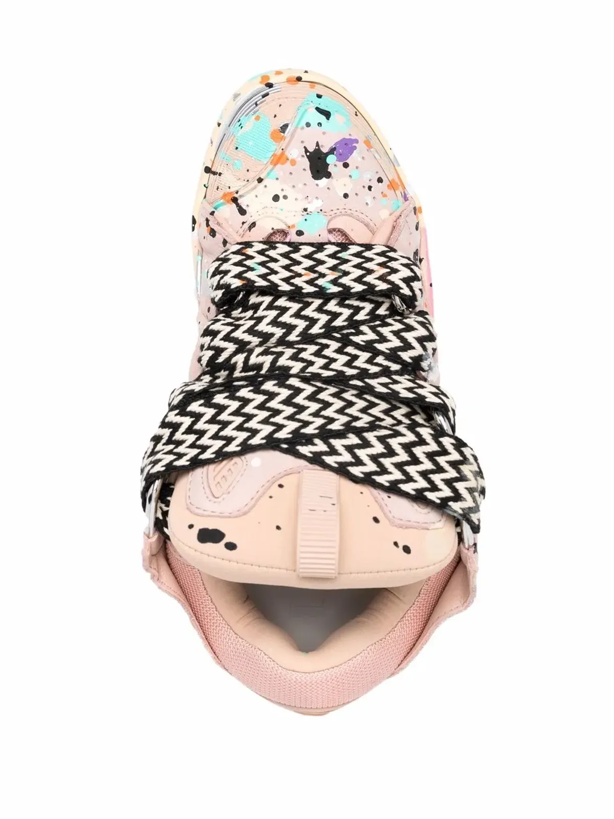 Lanvin ペイントスプラター ロー・トップスニーカー - ピンク - 画像4
