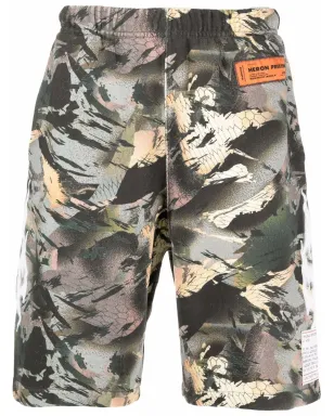 Heron Preston カモフラージュ柄トラックショーツ - Green - サムネイル1