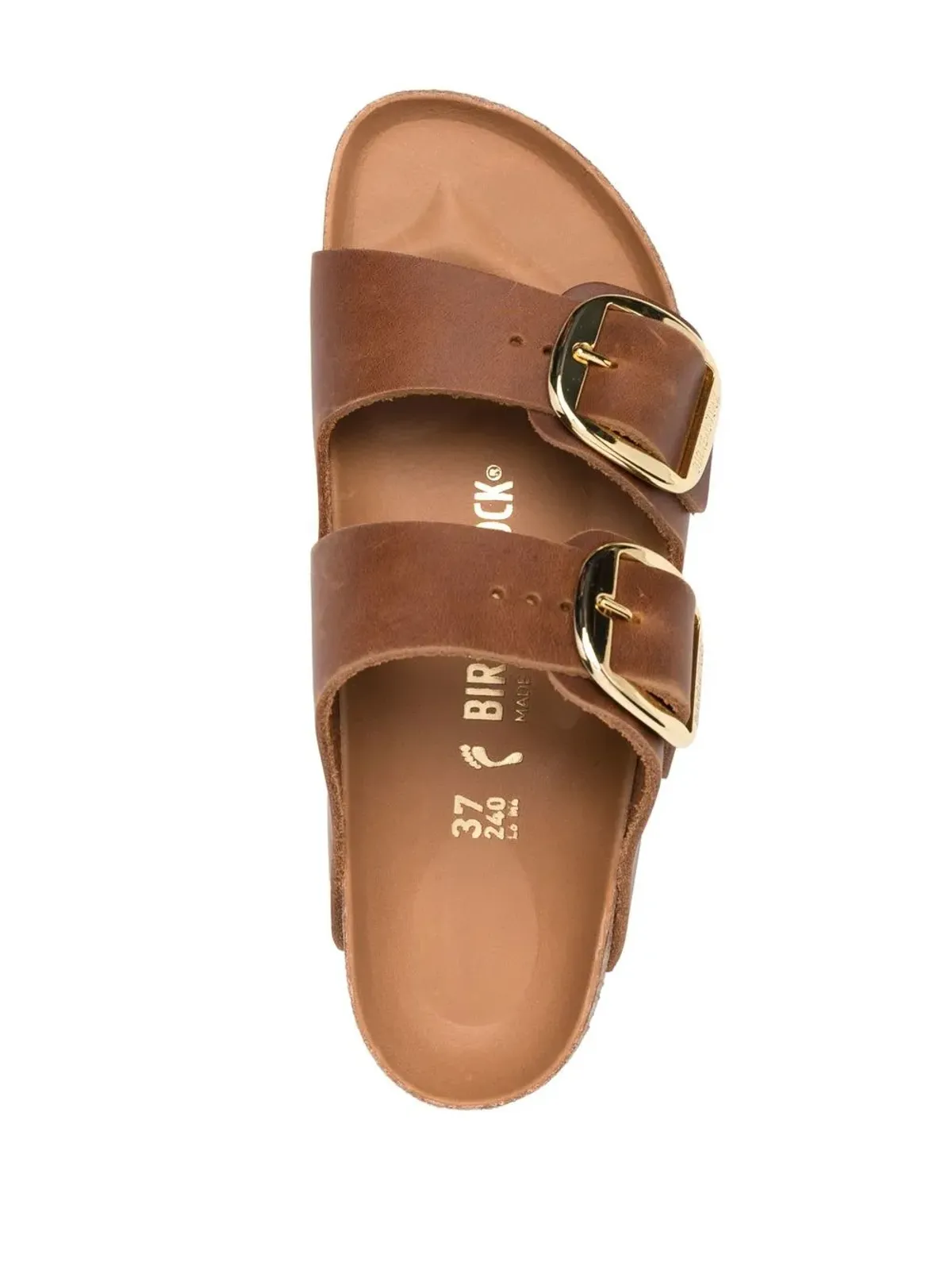 Birkenstock アリゾナ ビッグバックル ダブルストラップ レザーサンダル - 画像4