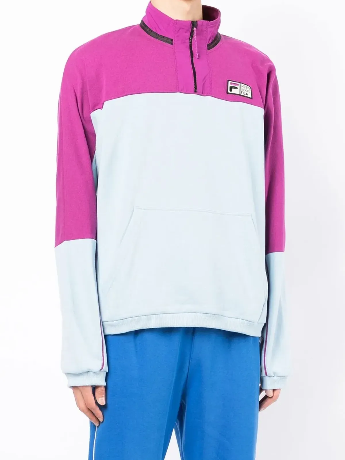 Fila ロゴパッチ半ジップセーター - 画像3