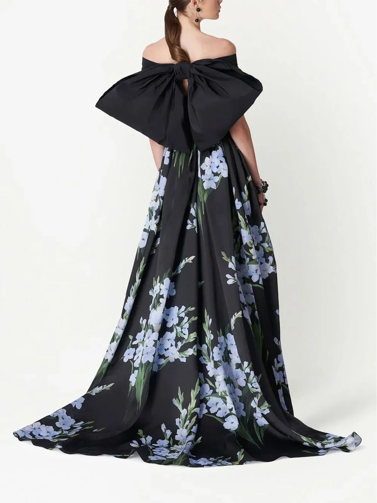 Carolina Herrera オフショルダー シルク クロップドトップ - 画像3