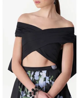 Carolina Herrera オフショルダー シルク クロップドトップ - サムネイル4