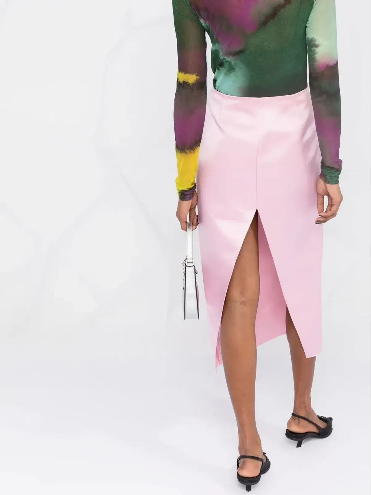 Prada 後ろスリット入りハイウエストスカート - 画像5