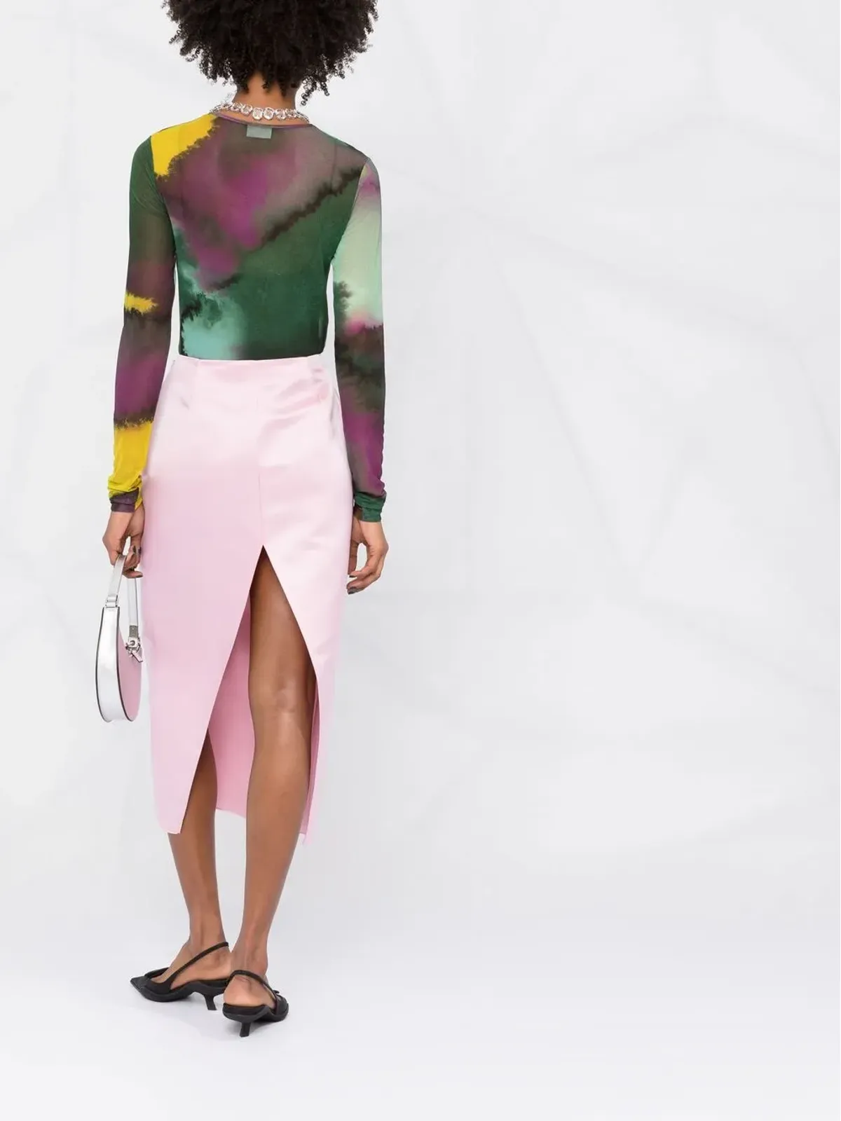 Prada 後ろスリット入りハイウエストスカート - 画像4