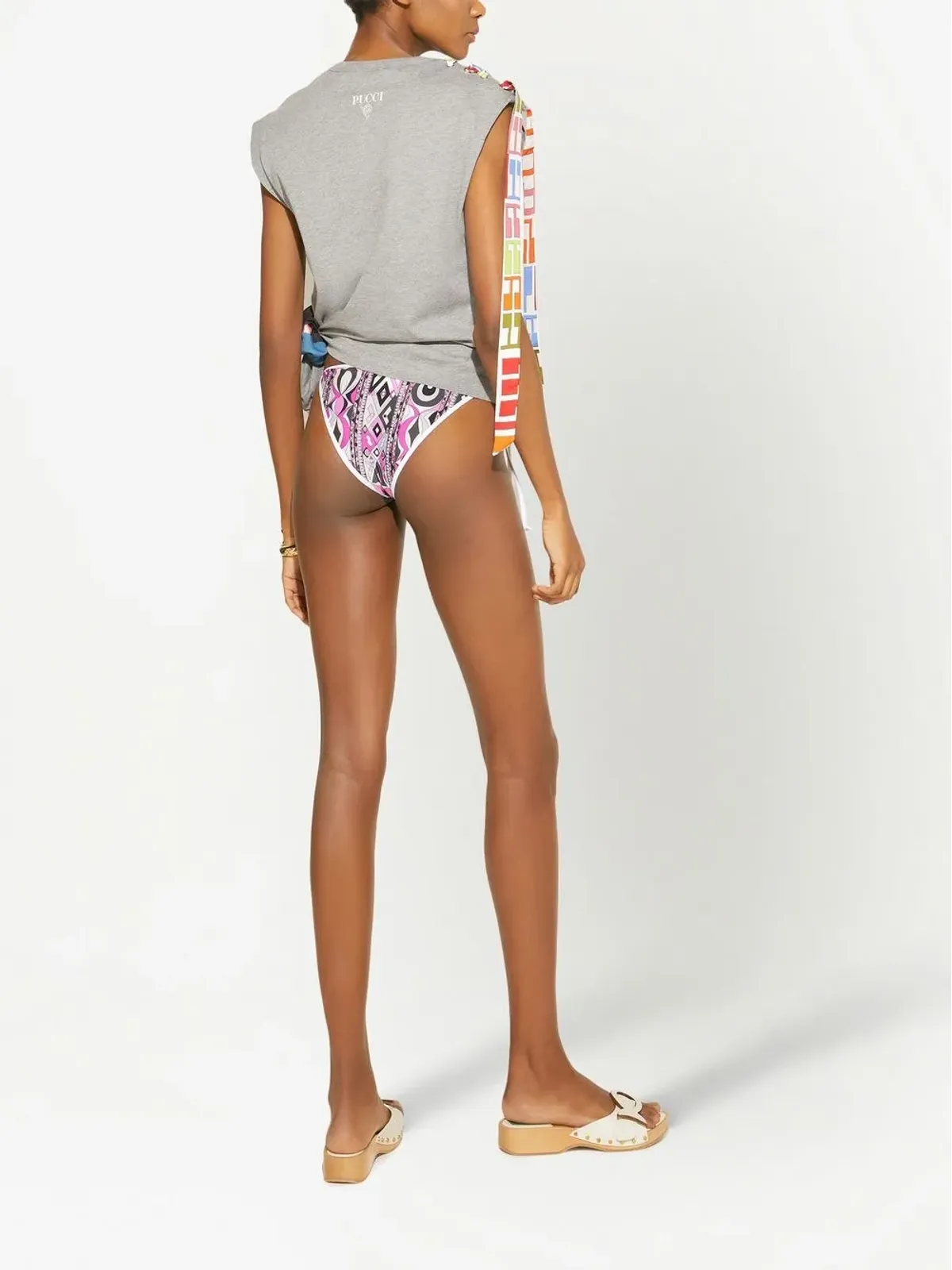 PUCCI graphic-print bikini bottoms - White - 画像4