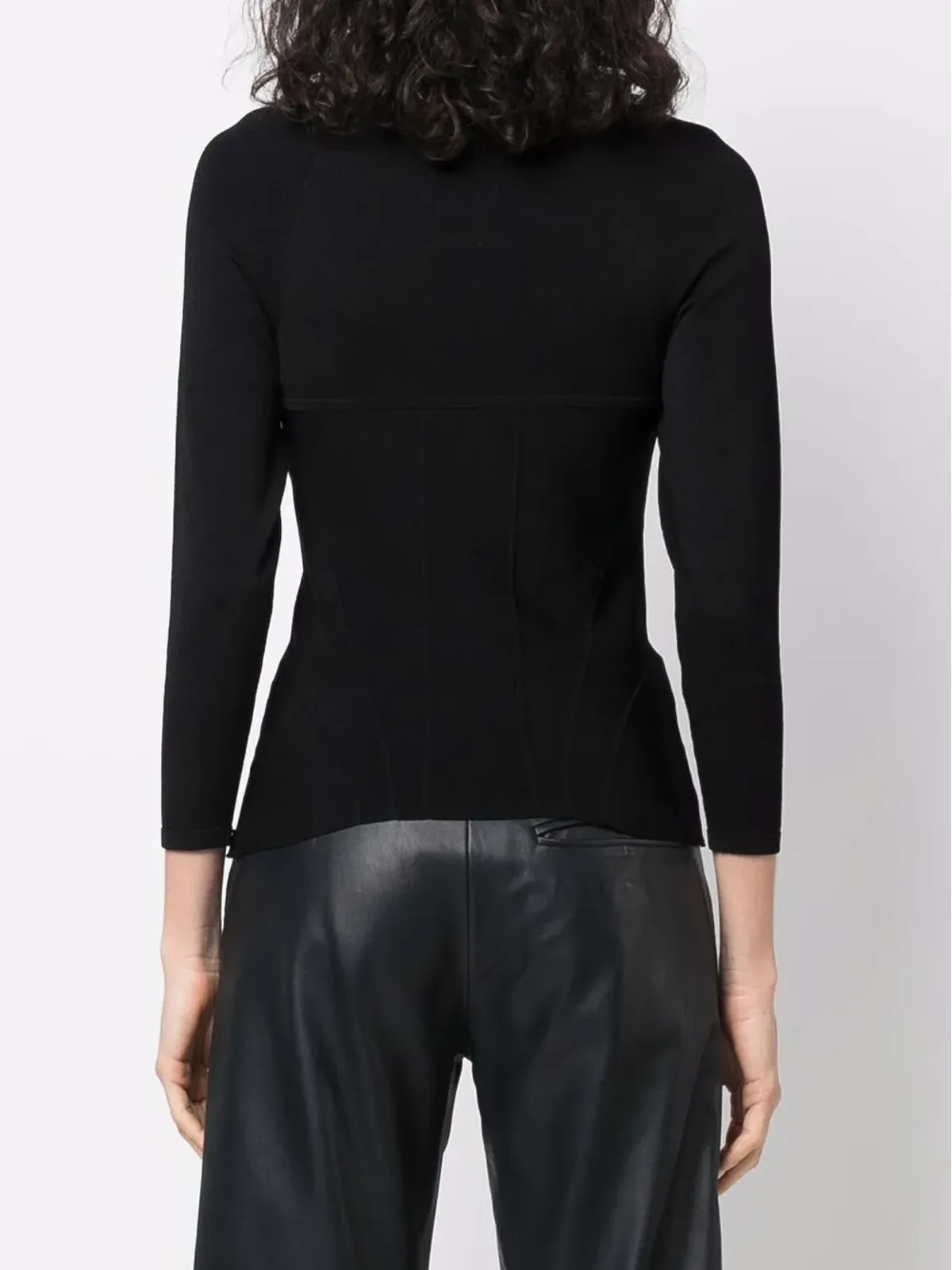 Alexander McQueen インサート・ブラ・ディテール・トップ - Black - 画像4
