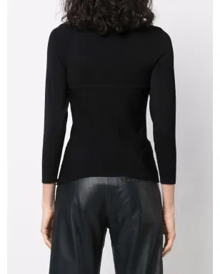 Alexander McQueen インサート・ブラ・ディテール・トップ - Black - サムネイル4