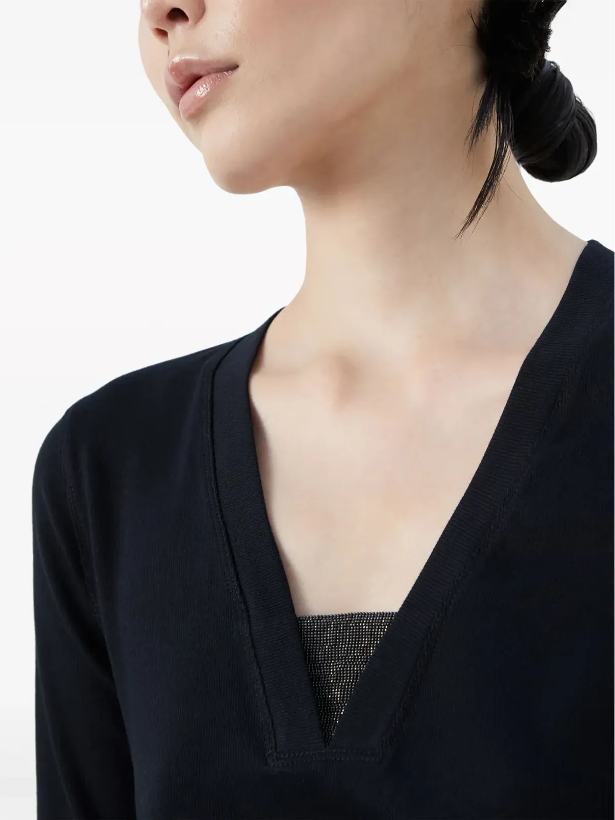 Brunello Cucinelli VネックTシャツ - 画像5