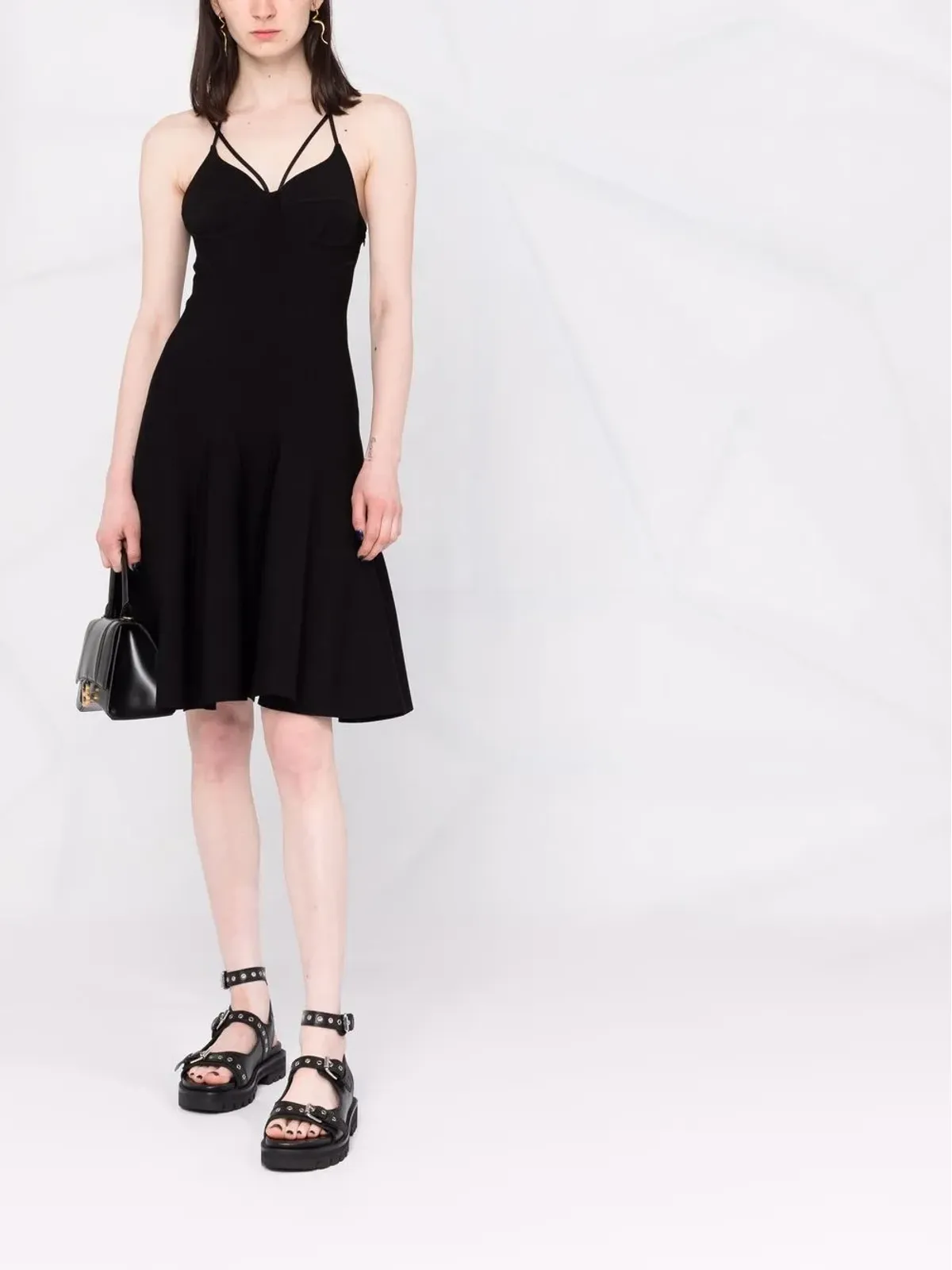 Alexander McQueen フルーテッド ミニドレス - 画像2