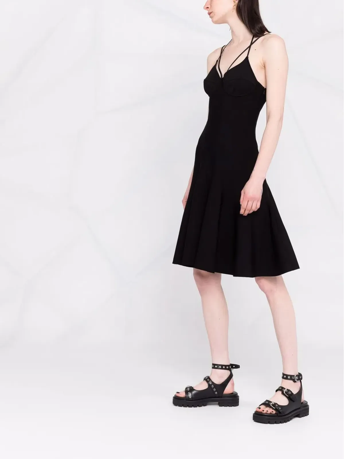 Alexander McQueen フルーテッド ミニドレス - 画像4