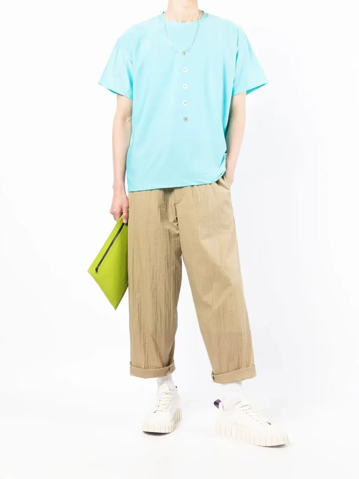 Fumito Ganryu 花柄ディテール Tシャツ - 画像2