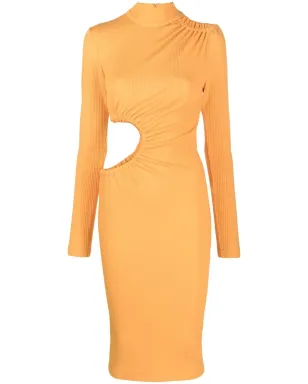 ROTATE BIRGER CHRISTENSEN カットアウトアシンメトリックドレス - オレンジ - サムネイル1