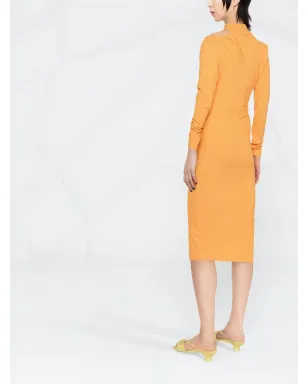 ROTATE BIRGER CHRISTENSEN カットアウトアシンメトリックドレス - オレンジ - サムネイル3