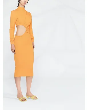 ROTATE BIRGER CHRISTENSEN カットアウトアシンメトリックドレス - オレンジ - サムネイル4