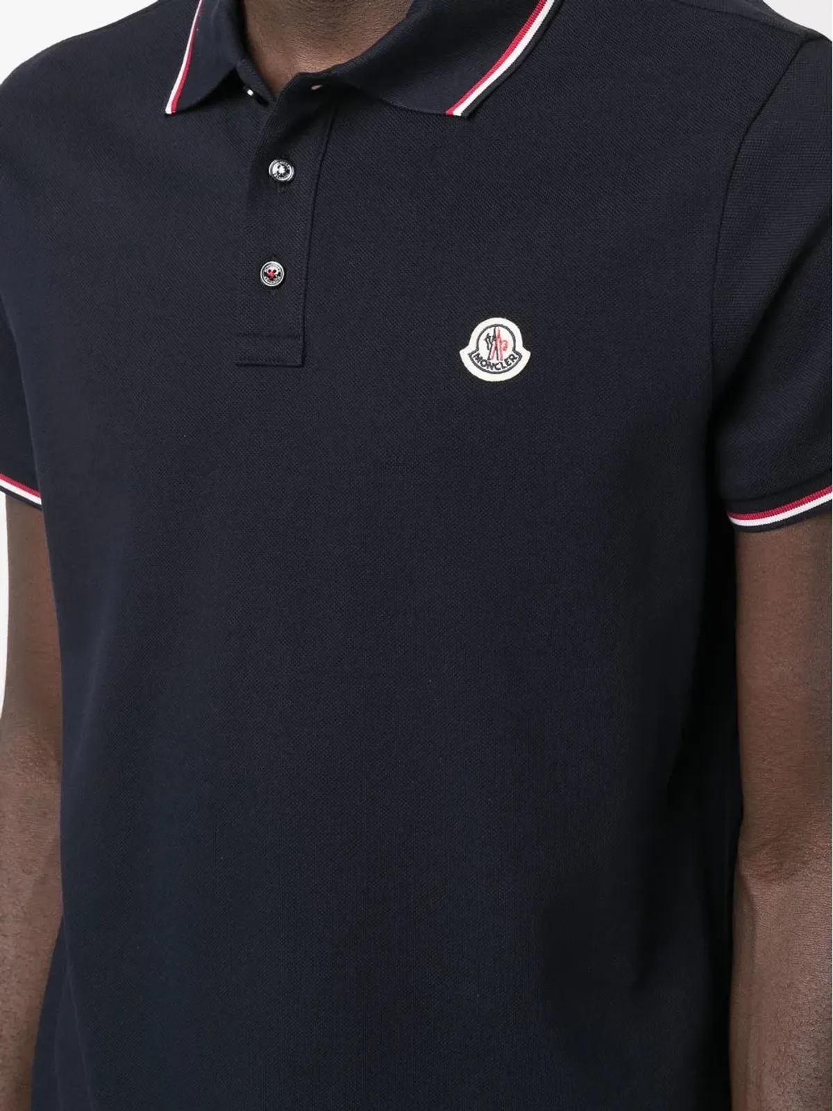 Moncler ストライプリム ポロシャツ - 画像5