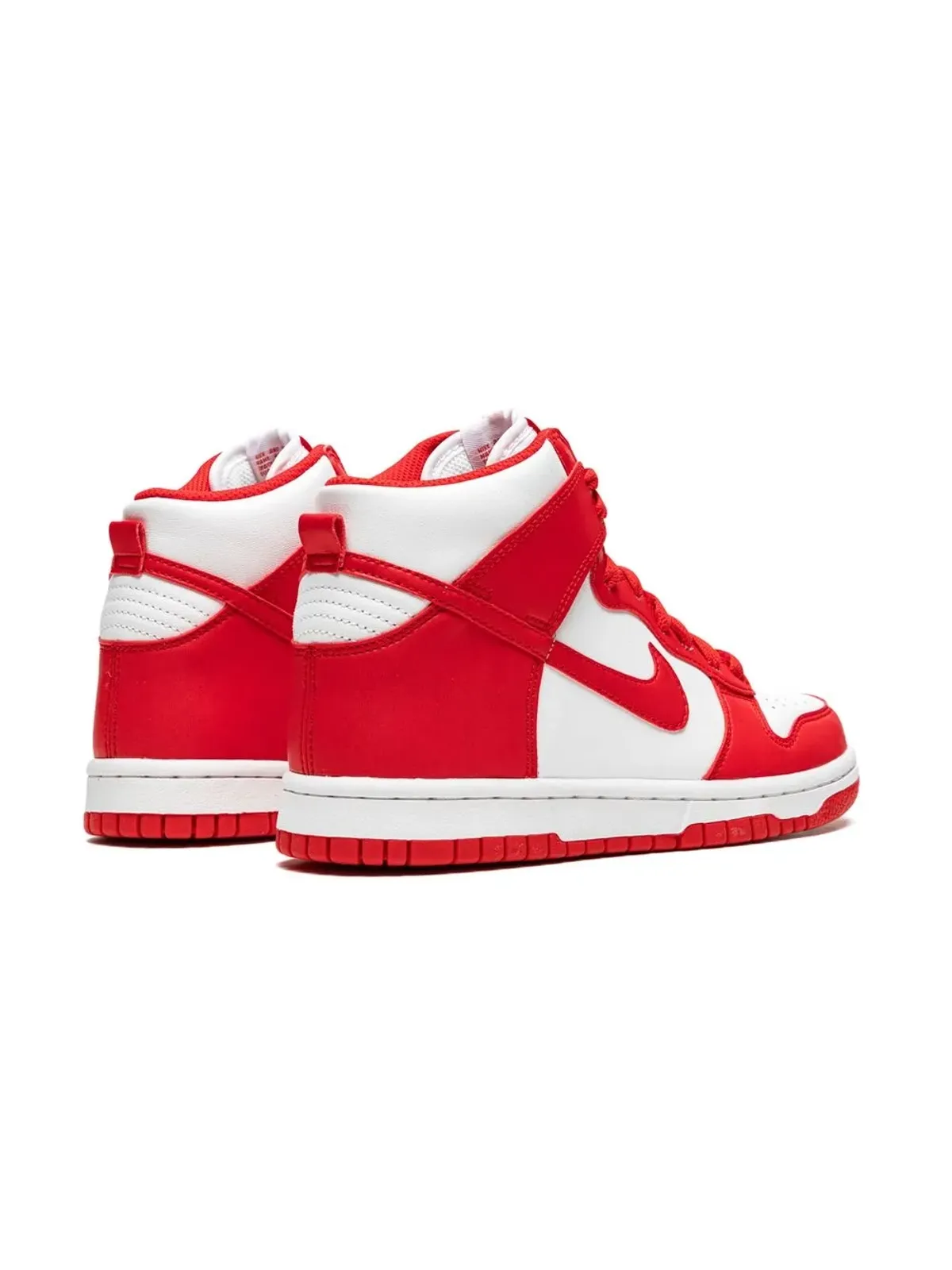 Nike Kids ダンクハイ White/University Red スニーカー - 画像3