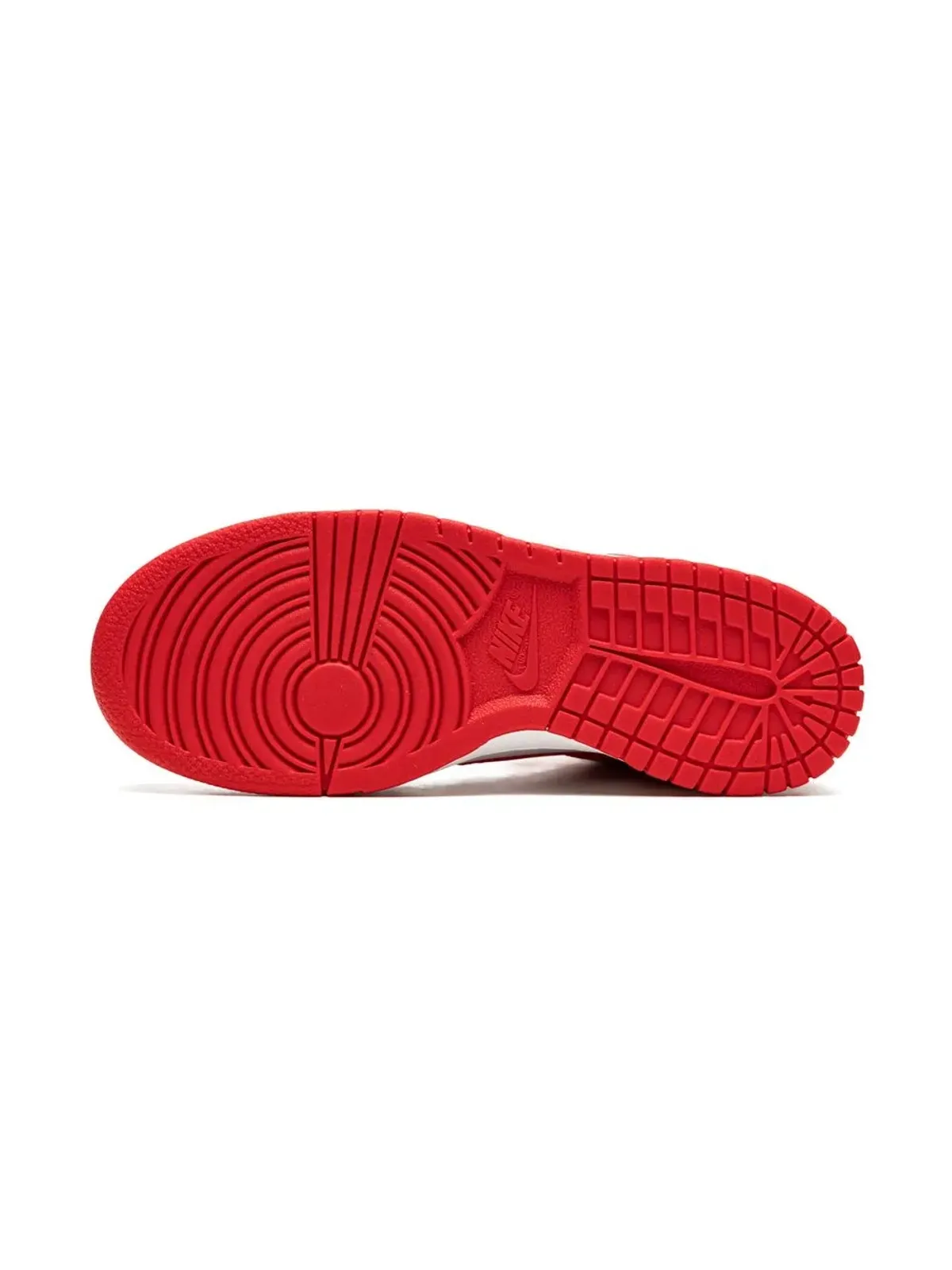 Nike Kids ダンクハイ White/University Red スニーカー - 画像4