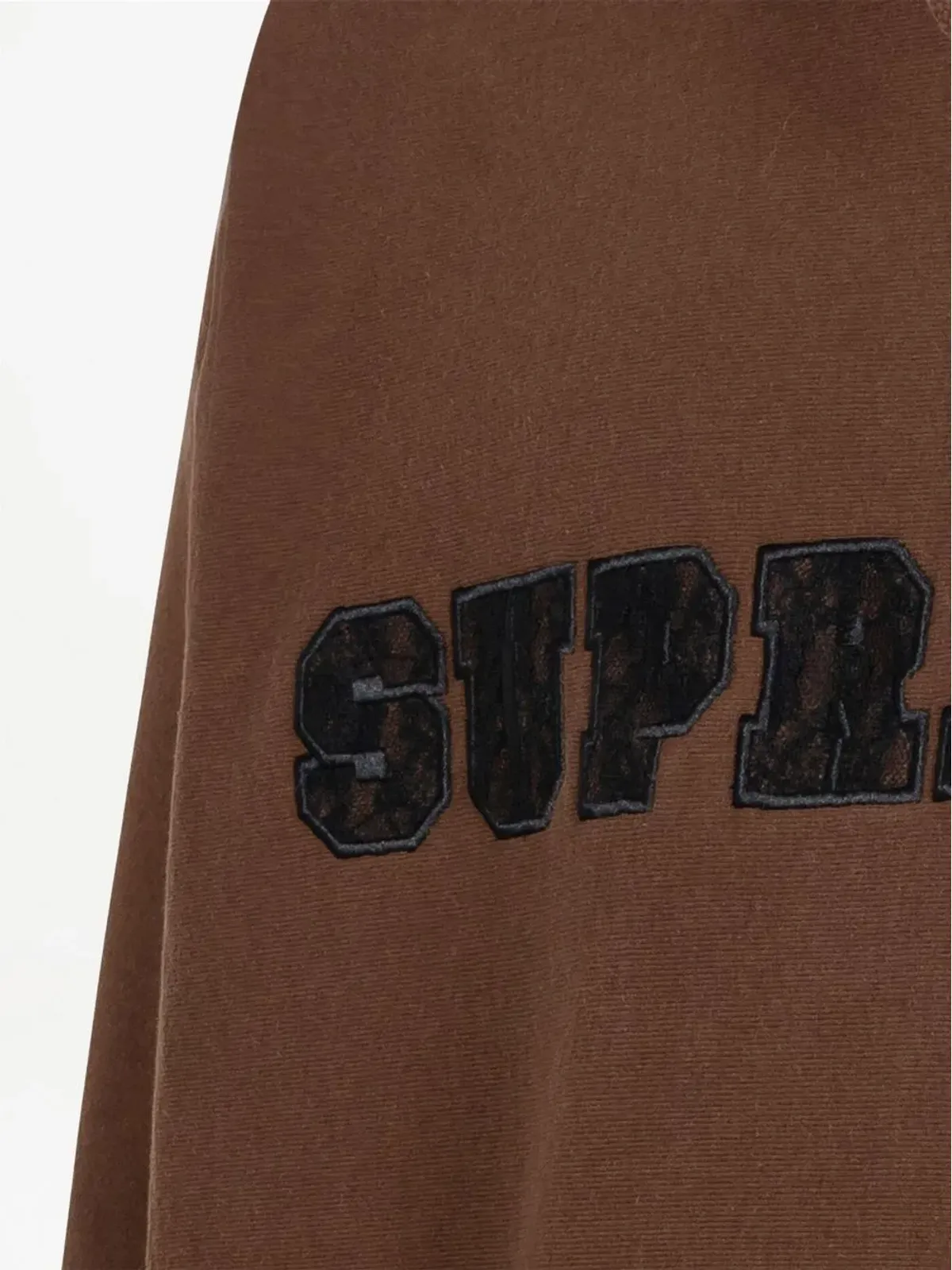 Supreme レースディテール ロゴ フーディ - ブラウン - 画像3