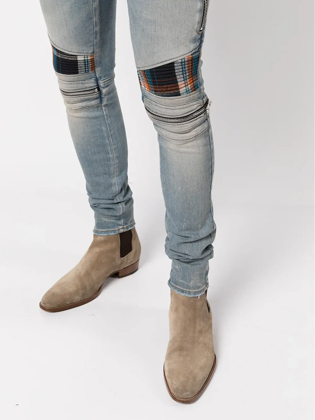 AMIRI ミッドライズ コントラストパネル スキニージーンズ - 画像5