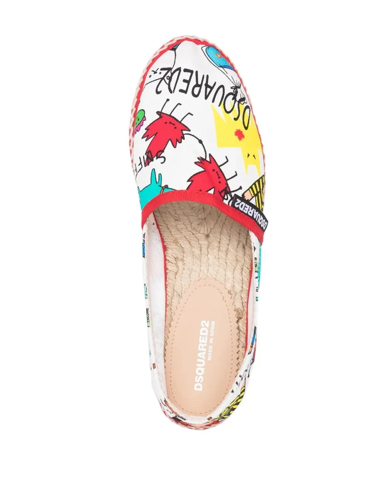 DSQUARED2 メープルリーフ ロゴプリント エスパドリーユ - 画像4