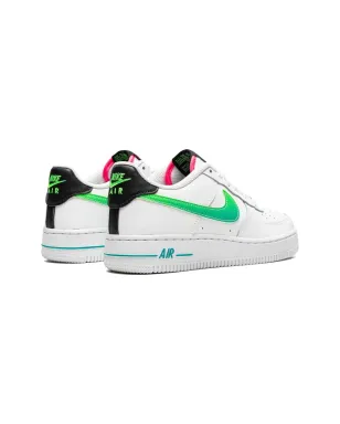 Nike Kids エアフォース1 ロー Lv8 ホワイト アクアマリン スニーカー - サムネイル3