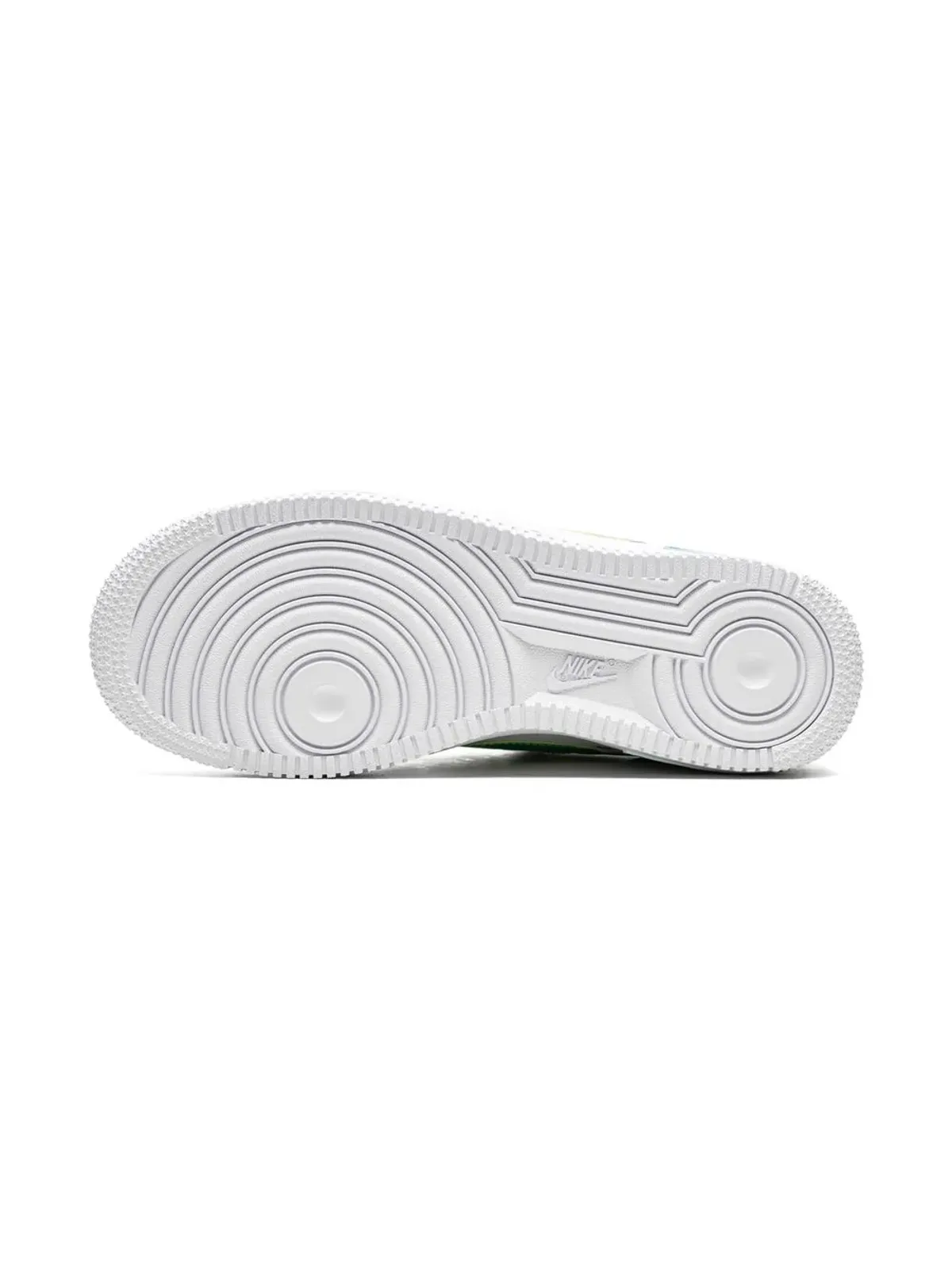 Nike Kids エアフォース1 ロー Lv8 ホワイト アクアマリン スニーカー - 画像4