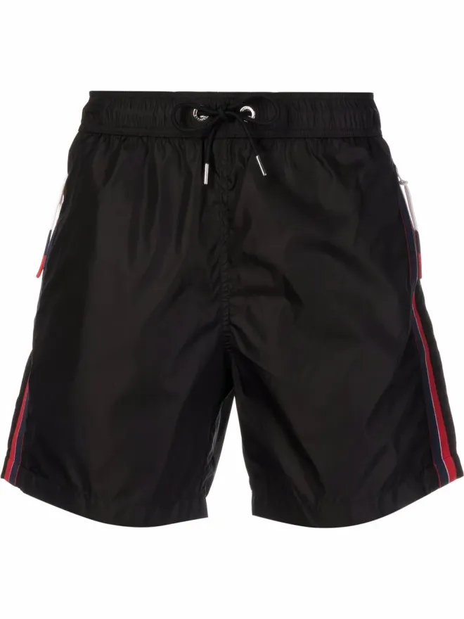 Moncler Moncler ロゴパッチ スイムトランクス - ブラックの商品画像