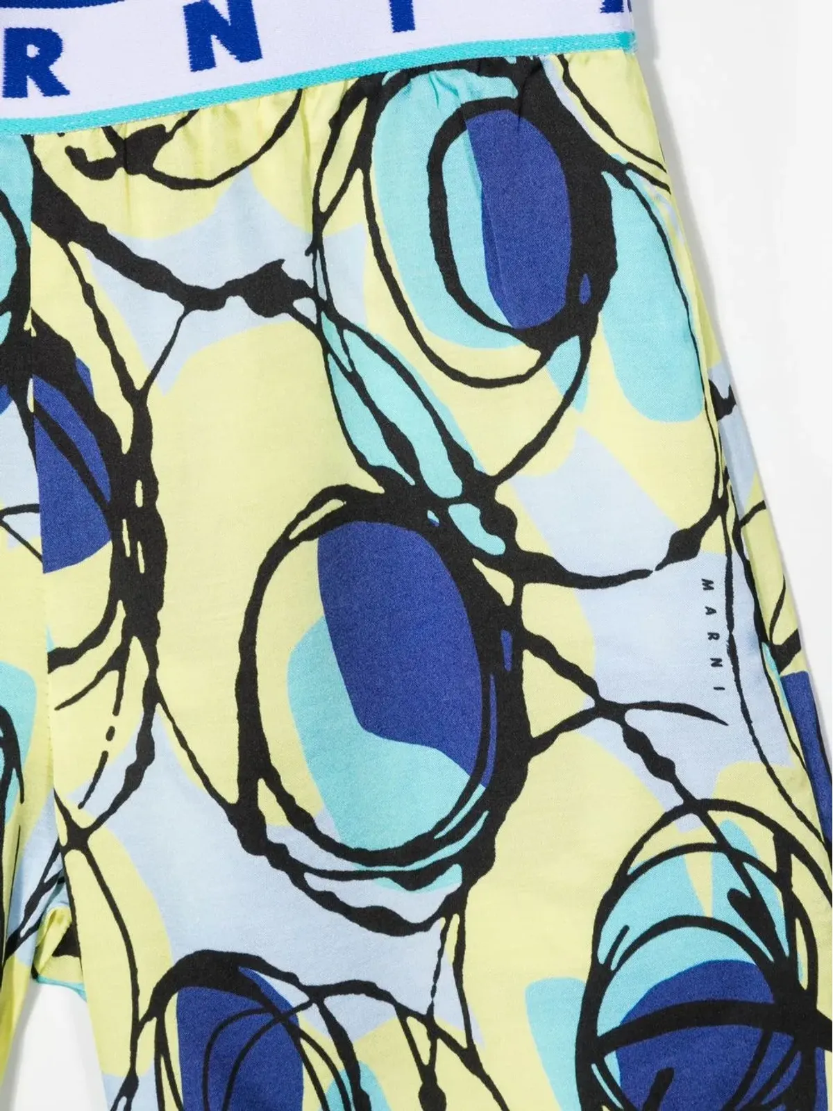 Marni Kids アブストラクトプリント トラックショーツ - 画像3