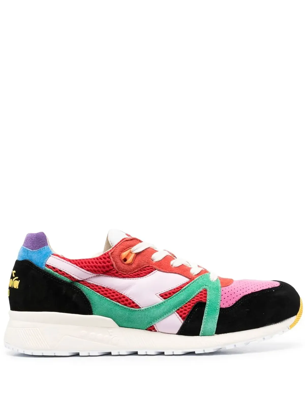 Diadora パネル付きレースアップスニーカー - レッド - 画像1