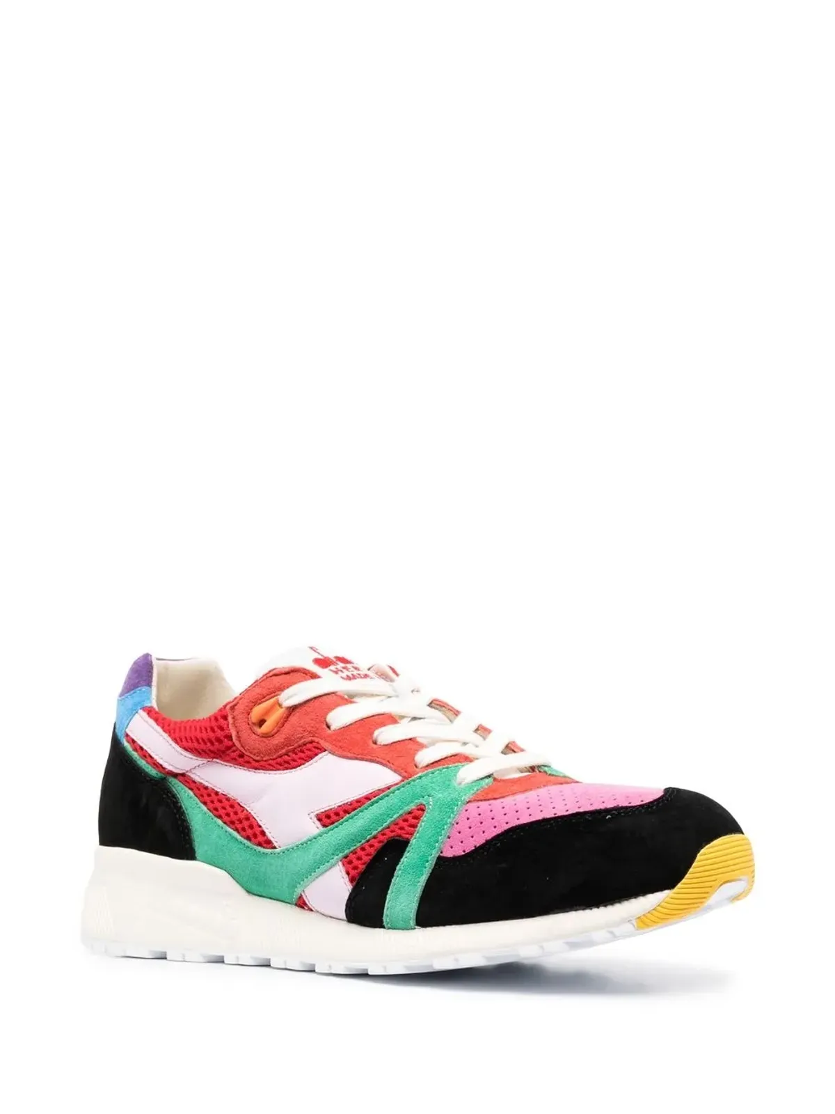 Diadora パネル付きレースアップスニーカー - レッド - 画像2
