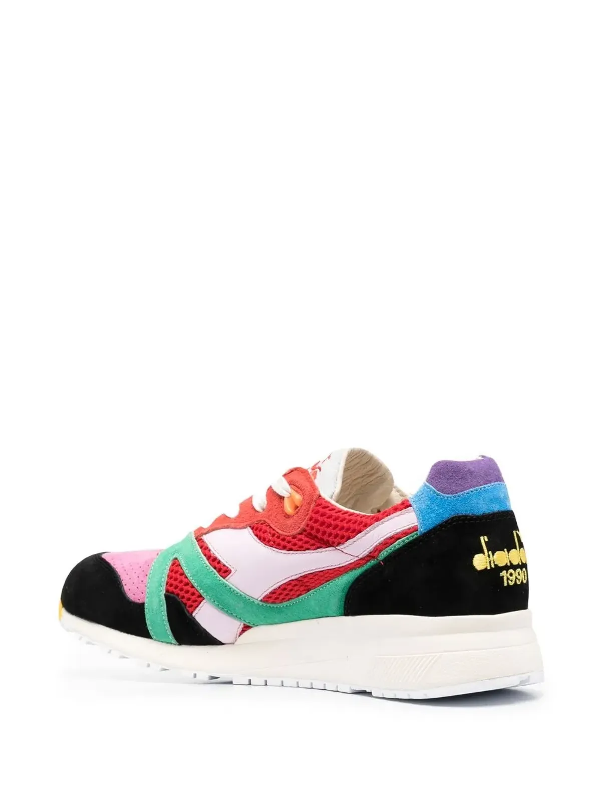 Diadora パネル付きレースアップスニーカー - レッド - 画像3
