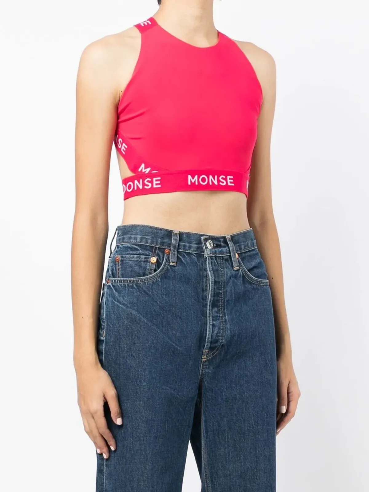 Monse ロゴプリント ヘルターネック スポーツトップ - 画像3
