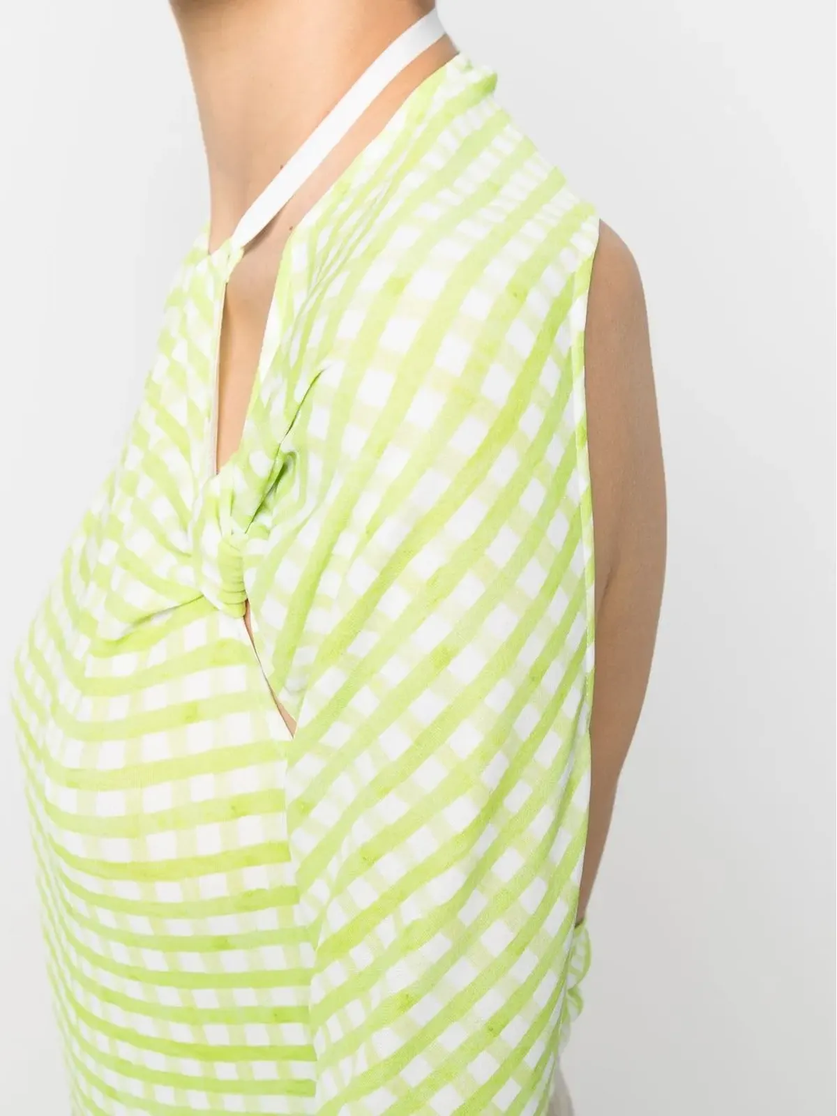 Jacquemus チェック柄カットアウトボディスーツ - 画像5