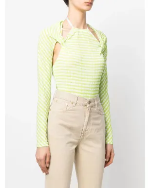 Jacquemus チェック柄カットアウトボディスーツ - サムネイル3