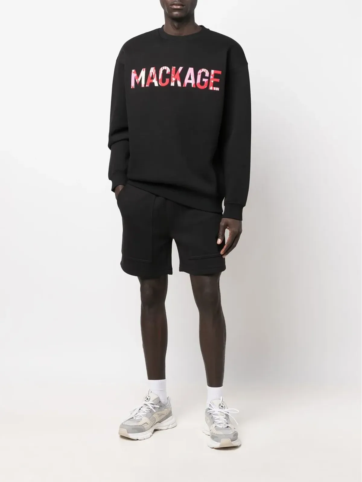 Mackage ロゴパッチ ドローストリングショーツ - 画像2