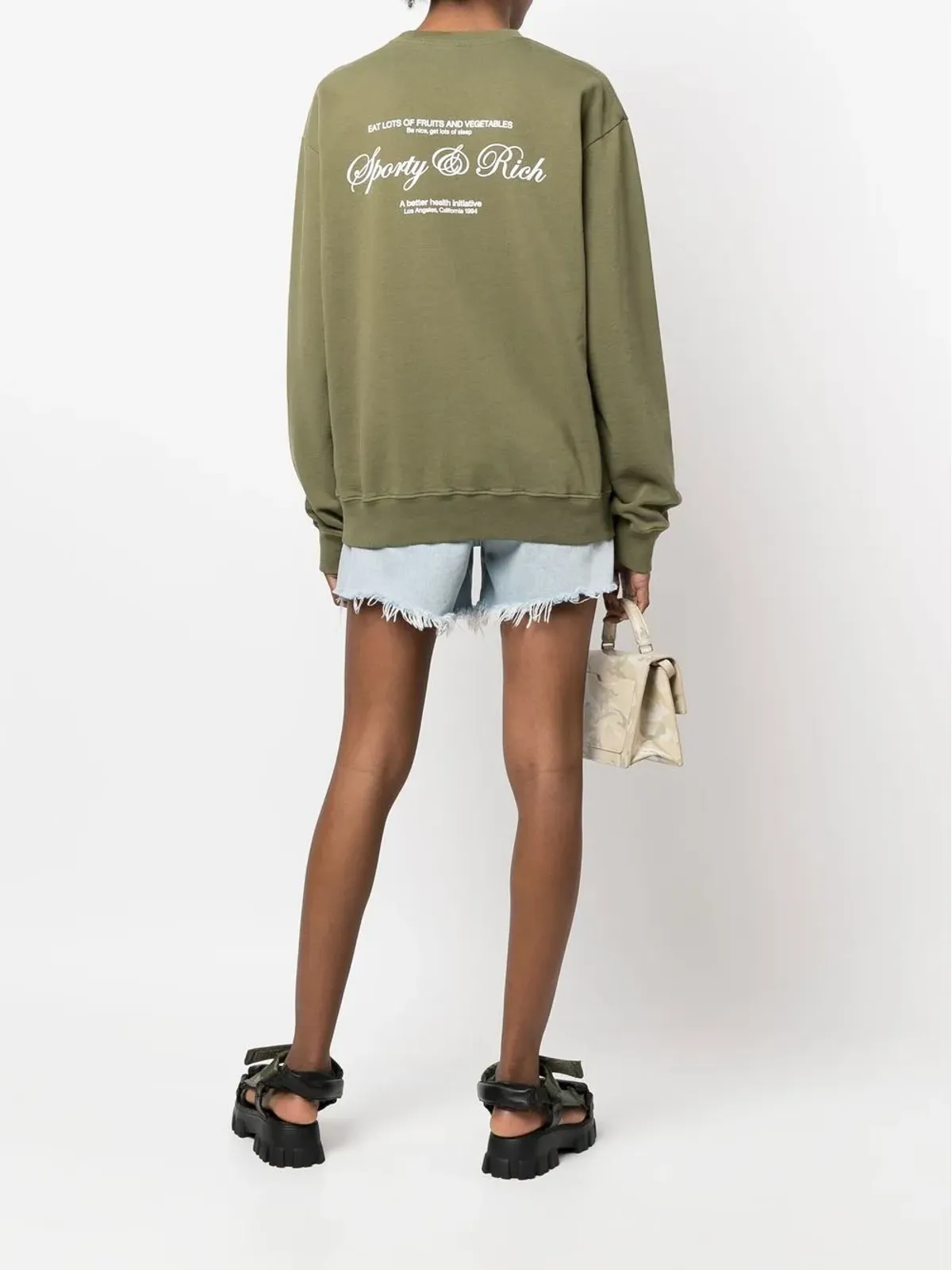 Sporty & Rich ロゴプリント コットン スウェット - 画像3