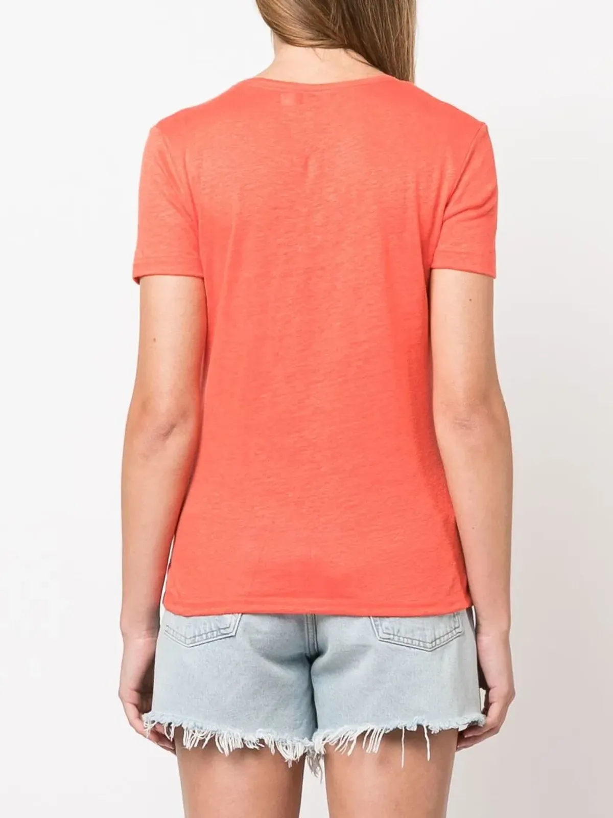 Closed VネックリネンTシャツ - 画像4
