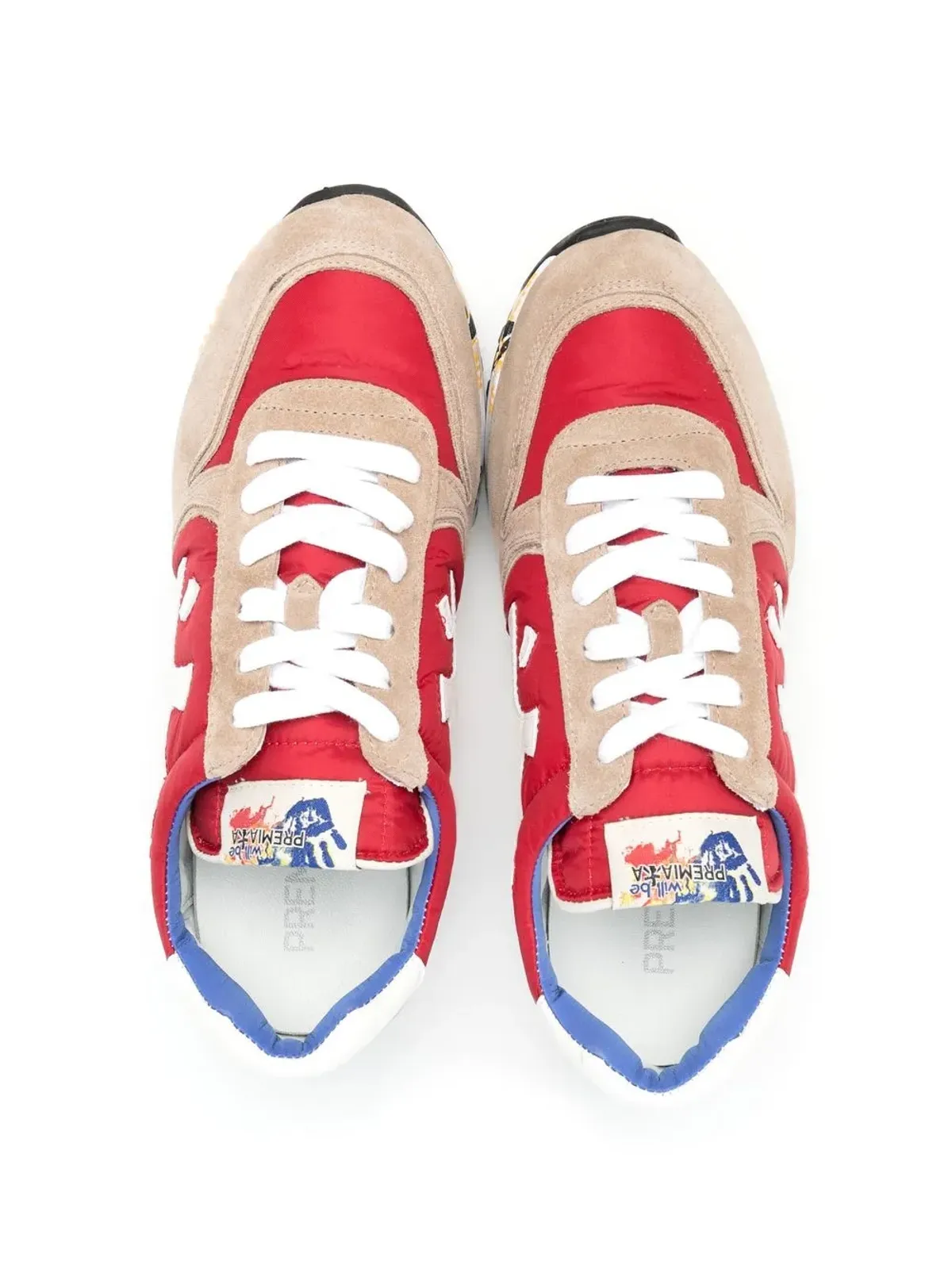 Premiata Kids ティーン カラーブロック スニーカー ブラウン - 画像3