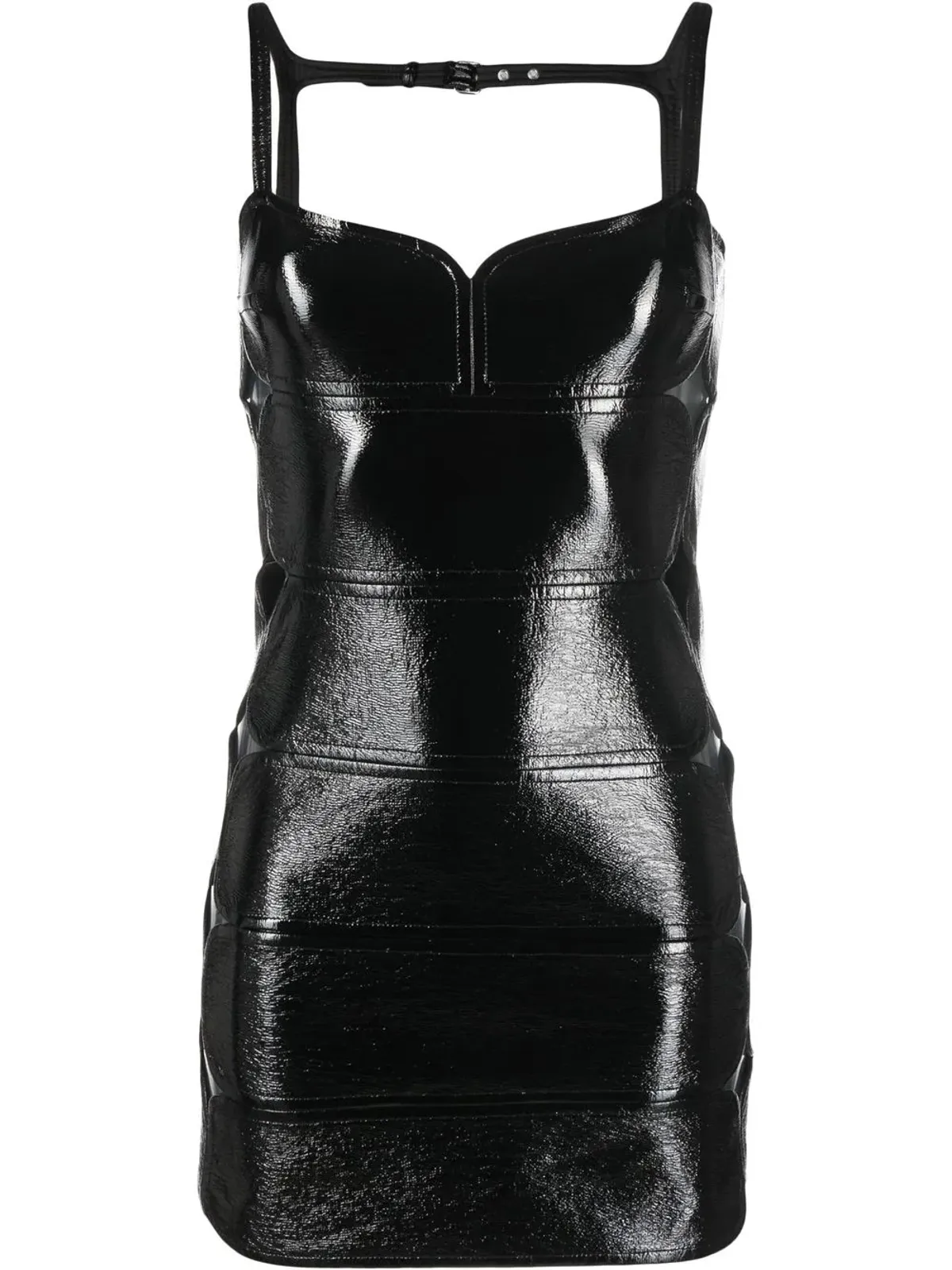 Courrèges カットアウト グロッシー ミニドレス - 画像1